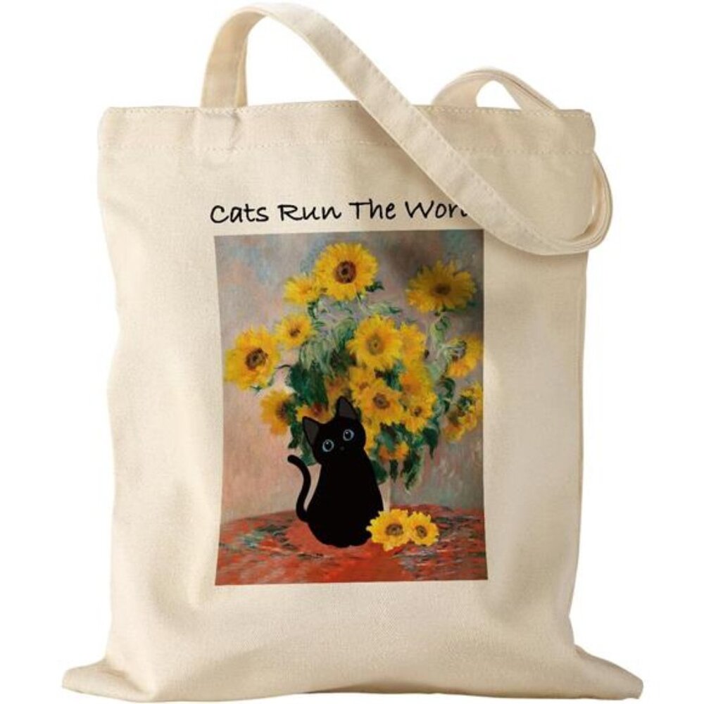 Canvas Tote Bag with Inner Pocket for Women, Cloth Cotton Totes Bag